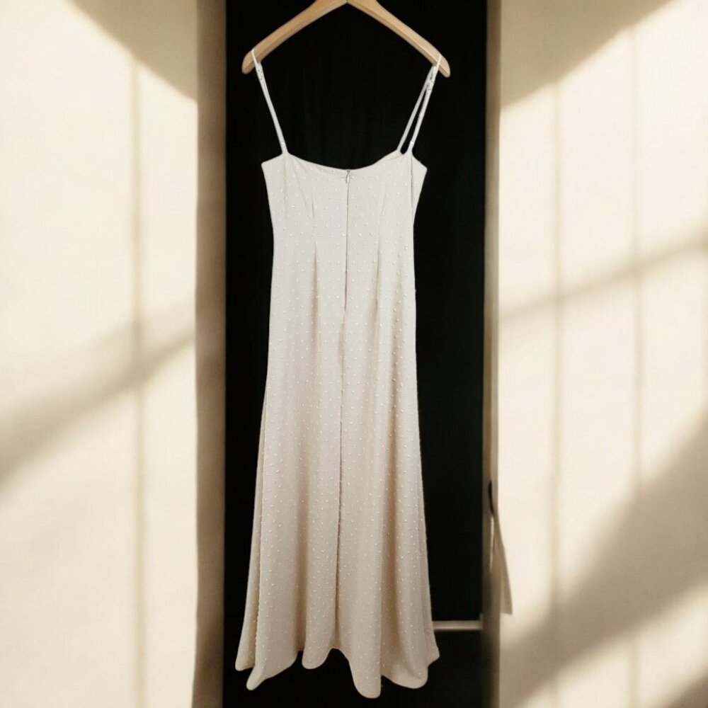 NWT Rumer Anissa Ruched Maxi Dress in Nude - Picture 3 of 7